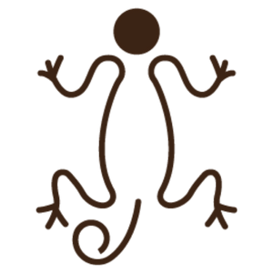 Black icon of Wild George representing diving and jungle exploration.